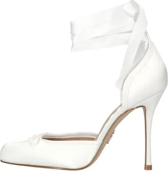 Steve Madden Larina Pump - Dames - Pumps - Wit - 41 EU - Satijn - Schoenen