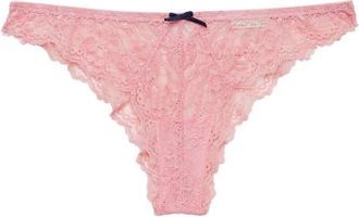 Fleur du Mal Bianca Lace Cheeky Briefs in Pink Lady at Nordstrom, Size 4