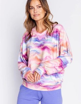 PJ Salvage Womens Salv Tie Die Shirt - Multi - Size: 14