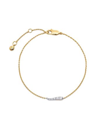 Monica Vinader diamond-embellishment bracelet - women - Lab Grown Diamond/Recycled 18kt Gold Vermeil - One Size