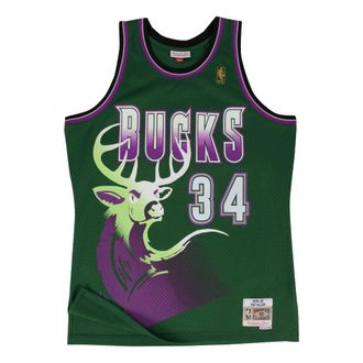 Mitchell & Ness NBA Ray Allen Milwaukee Bucks 1996/97 Swingman Jersey 34 SMJYGS18181-MBUDKGNRAL96