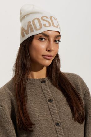 Moschino Cap With Logo, Unisex, Cream