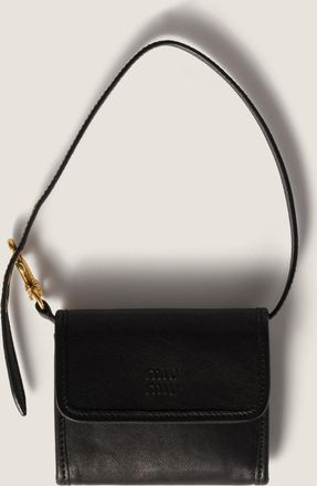 Miu Miu Nappa leather wallet with shoulder strap
