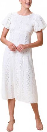 Cleobella Leslie Long Eyelet Dress In Cream