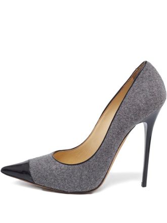 Jimmy Choo London 125 mm pumps met lakleren neus - Grijs