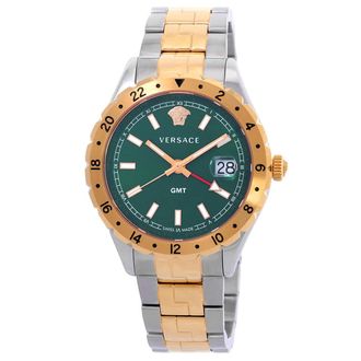 Versace Hellenyium GMT Quartz Green Dial Mens Watch V11050016