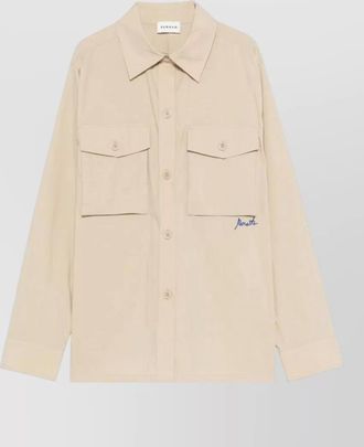 Parosh cotton blend shirt jacket
