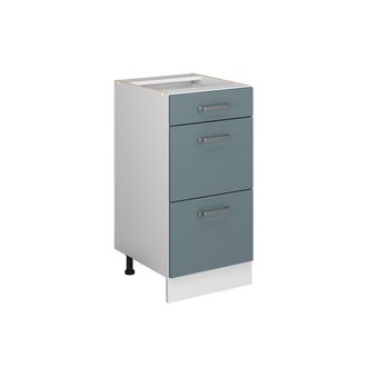 Vicco Mueble Bajo De Cocina R-line, Gris Azulado, 40 Cm Con Cajones, Sin Encimera