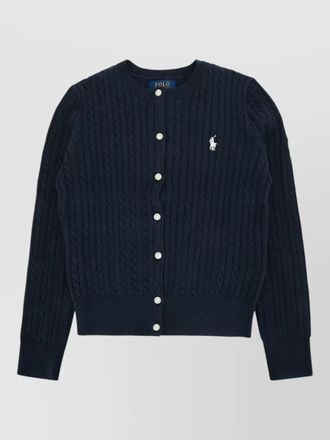 Polo Ralph Lauren cable knit sweater top ribbed cuffs hem