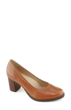 Marc Joseph New York NYC Leather Pump in Cognac Napa at Nordstrom, Size 6.5