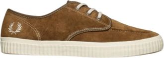 Fred Perry Heren Ealing Su&egrave;de Lage Sneakers (Bruin)