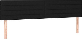 vidaXL Cabecero Con Led De Tela Negro 160x5x78/88 Cm Vidaxl