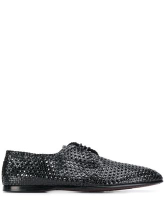 Dolce & Gabbana Brogues con motivo intrecciato - Nero