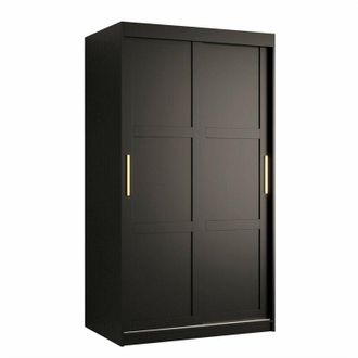 Mirjan24 Mobilier1 - Armario Ferfere 100, Negro, 200x100x62cm, Puertas De Armario: Correderas, N&uacute;mero De Estantes: 0