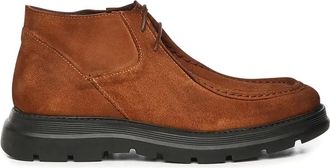 Giuliano Galiano Stivali stringati in pelle scamosciata - Marrone