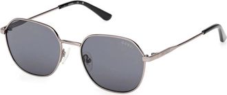 Guess Ruthenium/Grey Zonnebril Gu 00238 - unisex - Zonnebrillen - Grijs - 49 MM - Accessoires