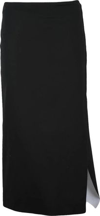 Sportmax Black Corone Cotton Elastane Flared Skirt