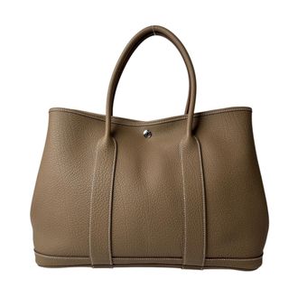 Herm&egrave;s Etoupe Gray Negonda Leather Tote Bag (Pre-Owned)