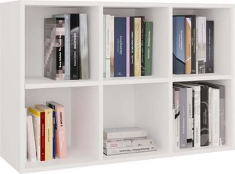 Topeshop Malax - Estanter&iacute;a Blanca Con Compartimentos Para Sal&oacute;n O Cuarto De Ni&ntilde;os 90x60x30 Cm