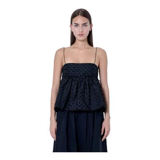 Cecilie Bahnsen Fiamma Fil-Coup&eacute; Top - Tops - Mujer - Negro - L