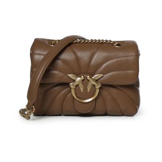 Pinko Pinko - Mini Love Bag Puff - Dames - Tassen - Bruin - Maat: ONE Size Leer