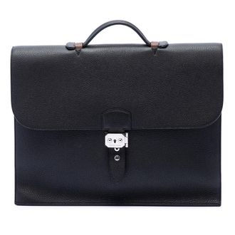 Herm&egrave;s Pre-owned Hermes Togo and Swift Sac A Depeches Verso 38 Unisex TO2UO6XQLYT1XXNH