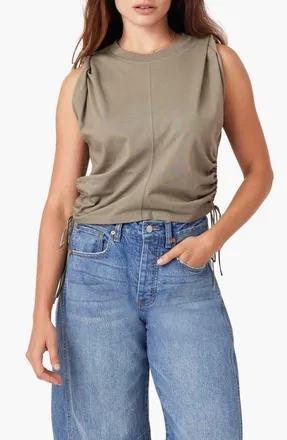 Habitual The Luna Cinched Cotton Top in Vetiver at Nordstrom, Size X-Small