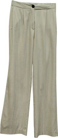 BA&SH Ba & Sh Wide Leg Trousers in Nude Cotton