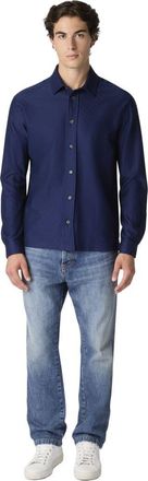 Missoni Zigzag Jersey Cotton Shirt Tone On Tone in Blue at Nordstrom, Size X-Large