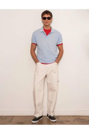 Alex Mill Garment Dyed Polo In Calm Blue