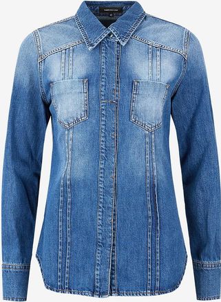 Barbara Bui Tailliertes ausgewaschenes Jeanshemd