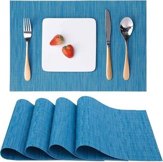 OEM Manteles Individuales Lavables, Juego De 4, Tejidos, Antideslizantes, Resistentes Al Desgarro Y Al Calor, Fabricados En Vinilo, Aptos Para Cocinas, Me