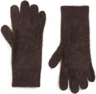 Soft Goat Mohair Blend Handschoenen - Dames - Handschoenen - Bruin - ONE Size - Accessoires