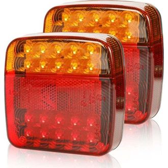 OEM 2 Luces Led De 12 V Para Remolque Con Luz Para Matr&iacute;cula, Luz De Freno Impermeable Con Homologaci&oacute;n E, Iluminaci&oacute;n Y Reflectores Para Remolque -crezuo