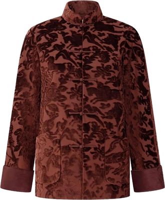 Shanghai Tang Giacca con motivo jacquard - Marrone