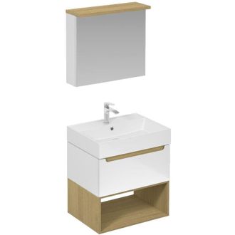 Puma Naturel Conjunto De Ba&ntilde;o Con Lavabo Que Incluye Grifo Lavabo, Ca&ntilde;o Y Sif&oacute;n Naturel Stilla, Blanco Brillante (ksetstilla010)