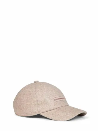 Ermenegildo Zegna Z4I09HA4B8DBE1 Cashmere Baseball Cap - Beige