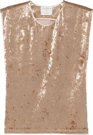 Forte_Forte Top in velluto - Toni neutri