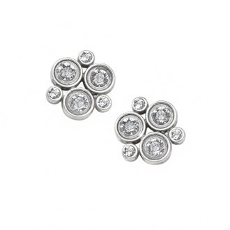 Brighton Womens Constella Cluster Post Earrings In Silver