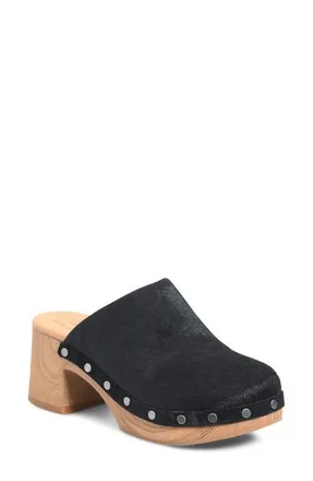 Kork-ease Talisa Genuine Calf Hair Clog in Black Calfhair at Nordstrom, Size 11