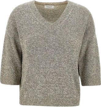 KANGRA Maglione con scollo a V - Toni neutri