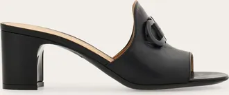 Ferragamo Women Gancini heeled slide Black Size 10.5