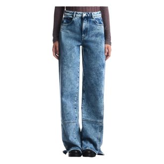 Emporio Armani Jeans Deslavados con Aberturas en el Dobladillo - Jeans - Mujer - Azul - W27