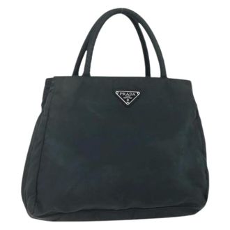 Prada Pre-owned Tote Bags, female, Green, Size: ONE SIZE Pre-owned Nylon Tote Bag