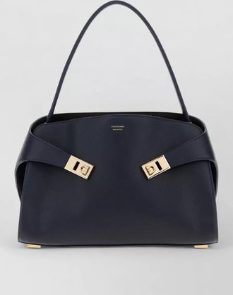 Ferragamo leather medium hug soft shoulder tote bag