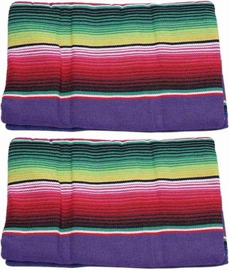 OEM 2 Manteles Mexicanos Para Decoraci&oacute;n De Fiestas Y Bodas, Alfombra De Tapiz Mexicano Saltillo Serape Para Exteriores, Cubrecama, Mesa O Mantel