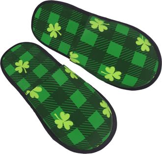 Generic Slippers For Women Happy St. PatrickS Day Print Slippers Lightweight Comfy MenS Warm Slip On Slipper, For Indoor Outdoor, Home, Travel, M