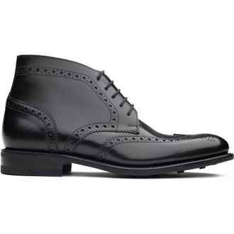 Loake Mens Swallowdale Boots - Black Leather - Size UK 8.5