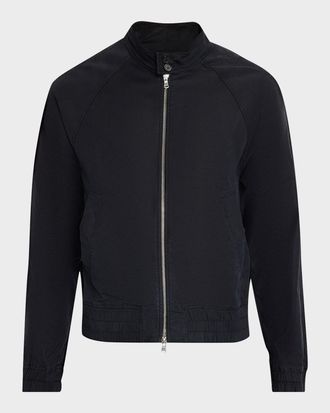 Officine G&eacute;n&eacute;rale Men & apos;s Faded Black Cotton Twill Cory Jacket