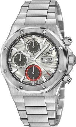 Gevril Group Kingsgate Chronograph Automatic Grey Dial Mens Watch 47904B